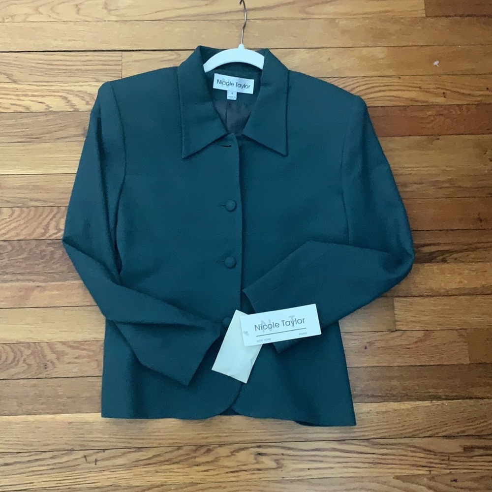 Nicole Taylor peplum style blazer